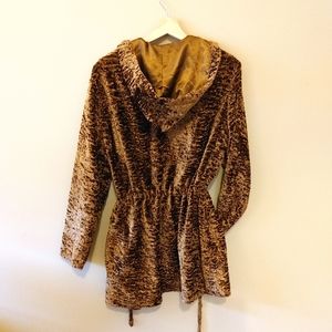 Vintage Brown Hooded Cardigan